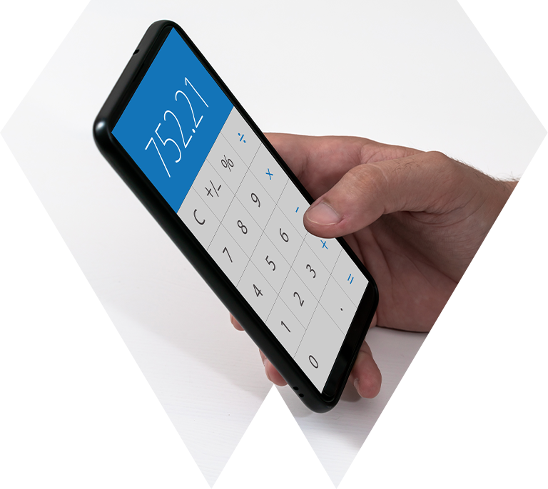 mobile phone used as a calculator